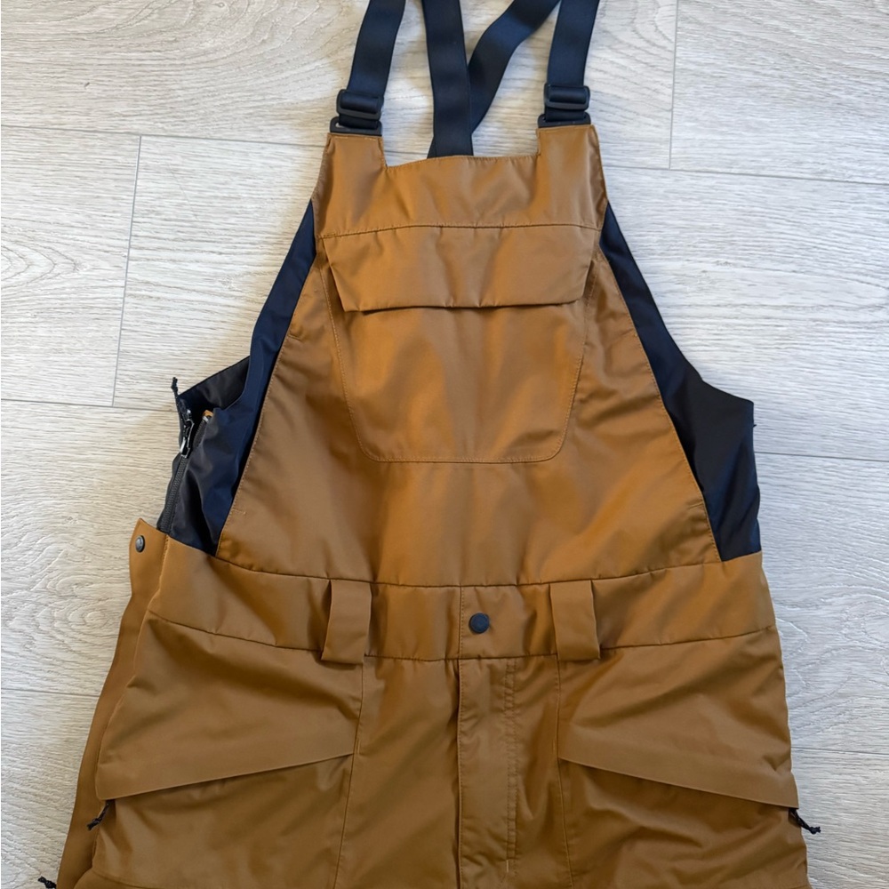 Stylish Brown Overalls with Black Accents
